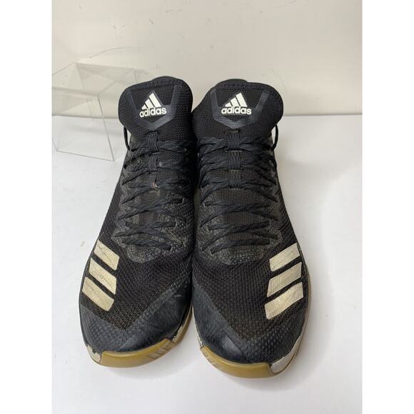 Adidas Mens Size 10.5 Icon 4 Trainer Baseball Shoes 'Black Gum' CG5270 - Picture 5 of 9